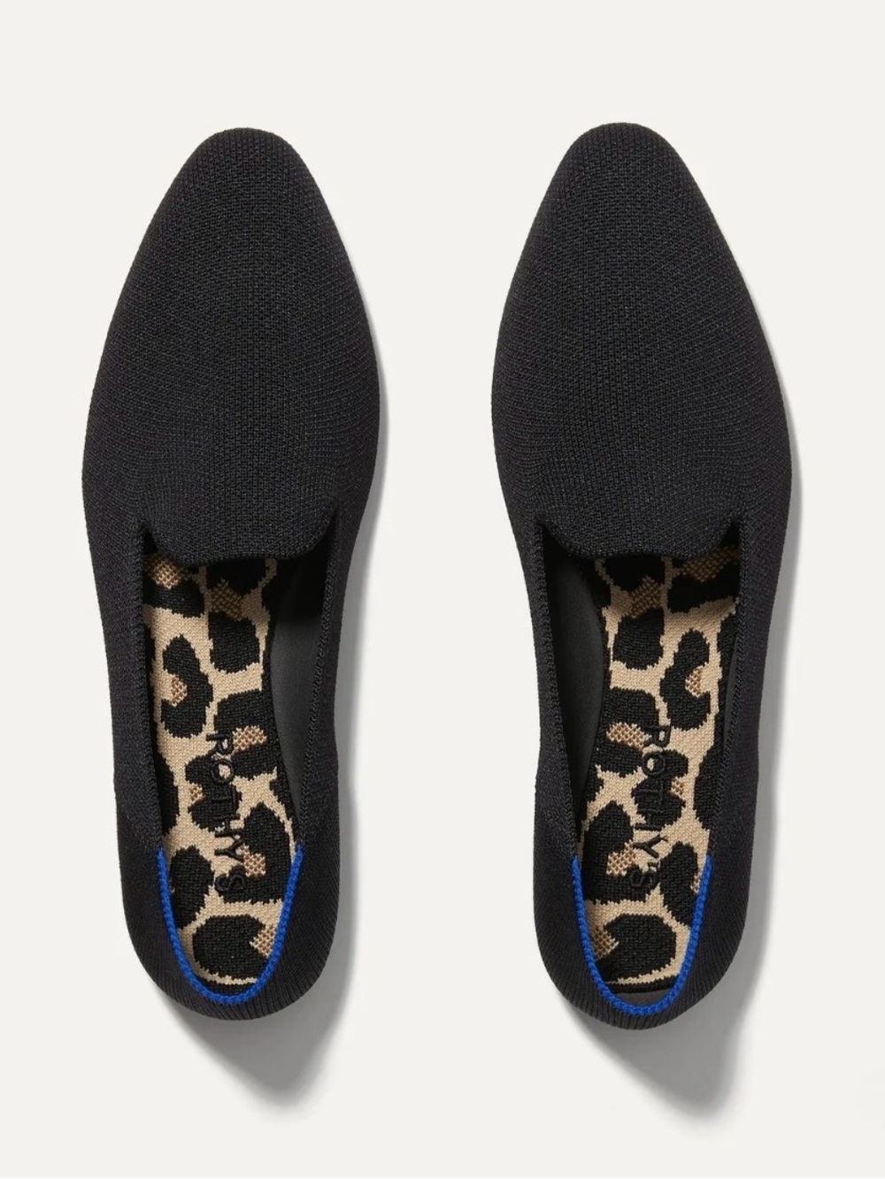 Rothy’s Almond Loafer Black Knit Flat Shoes 8.5 Minimalist Classiccore Quiet Lux